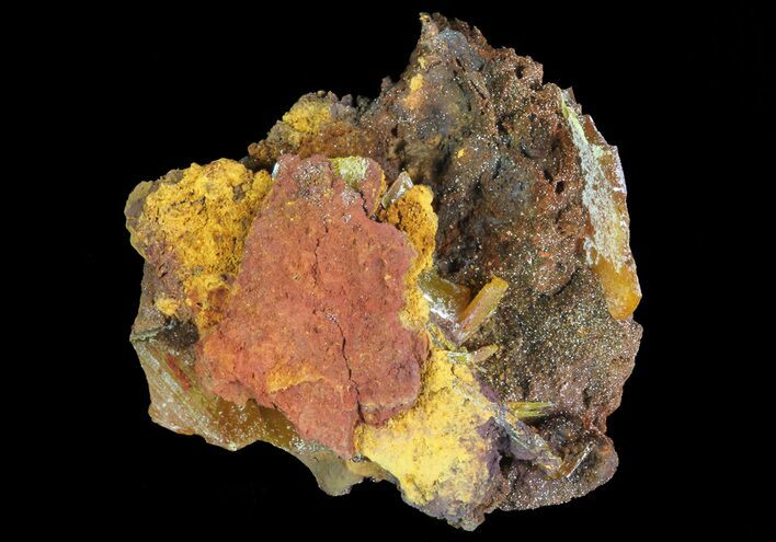 Wulfenite Crystals on Matrix - Mexico #67704